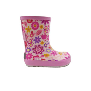 KOEL GUMMISTIEFEL WELLIE BARE MULTI - FUCHSIA FLOWERS